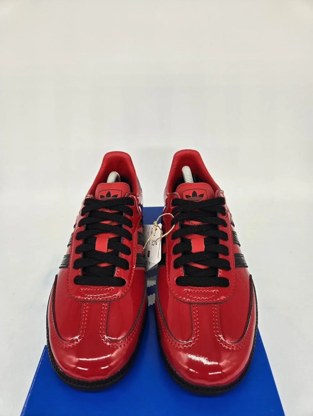 adidas Women's Samba OG IH3989 Better Scarlet Black Patent Shoes Size 7.5 - Picture 2 of 8